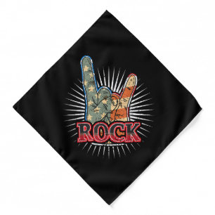 Vintage USA Rock - Band Concert Poster 70s 80s Bandana