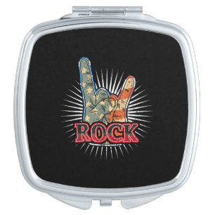 Vintage USA Rock - Band Concert Poster 70s 80s Compact Mirror