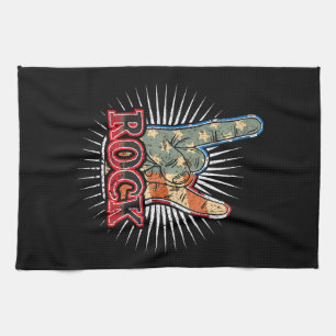 Vintage USA Rock - Band Concert Poster 70s 80s Kitchen Towel