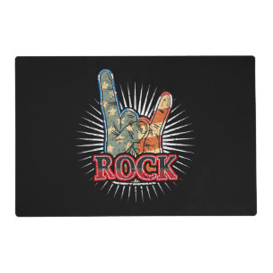 Vintage USA Rock - Band Concert Poster 70s 80s Placemat