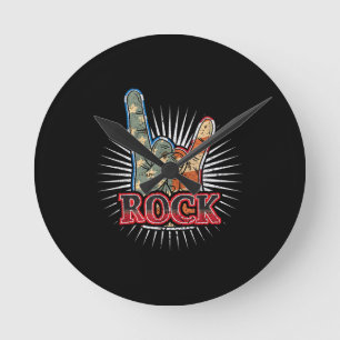Vintage USA Rock - Band Concert Poster 70s 80s Round Clock