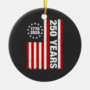 Vintage USA Semiquincentennial 250th Anniversary Ceramic Ornament