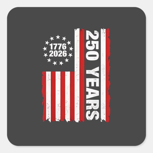 Vintage USA Semiquincentennial 250th Anniversary  Square Sticker (Front)