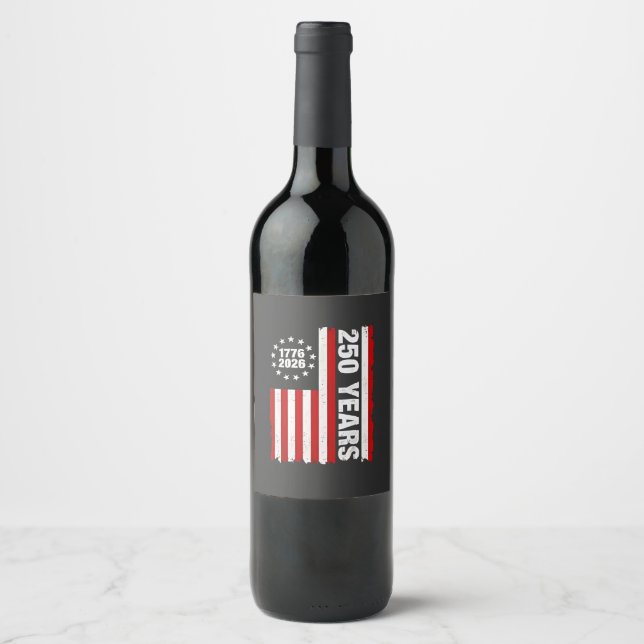Vintage USA Semiquincentennial 250th Anniversary  Wine Label (Front)