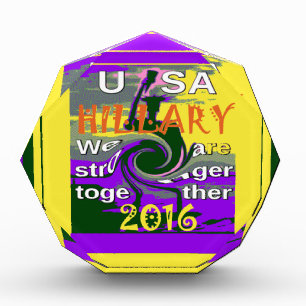 Vintage USA Stronger Together Abstract Art Print Acrylic Award