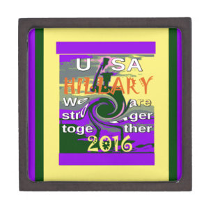 Vintage USA Stronger Together Abstract Art Print Gift Box