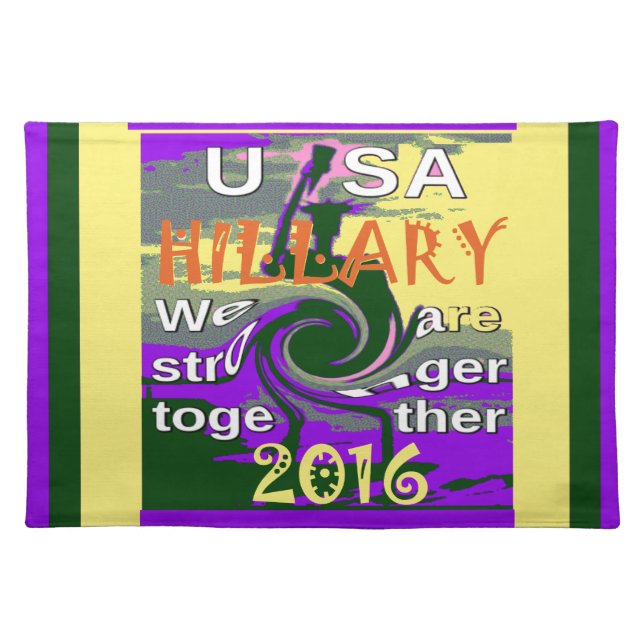 Vintage USA Stronger Together Abstract Art Print Placemat (Front)