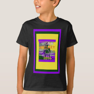 Vintage USA Stronger Together Abstract Art Print T-Shirt