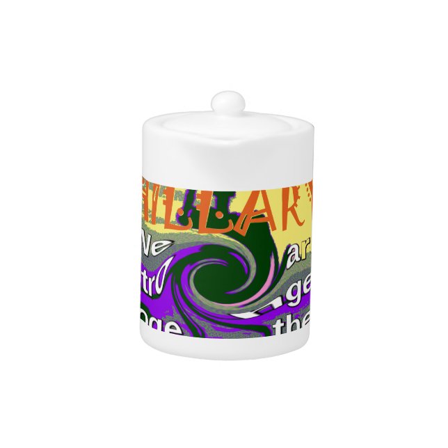 Vintage USA Stronger Together Abstract Art Print Teapot (Front)