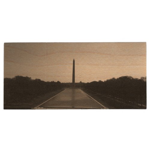 Vintage USA Washington Monument Case_Mate iPhone C Wood Flash Drive