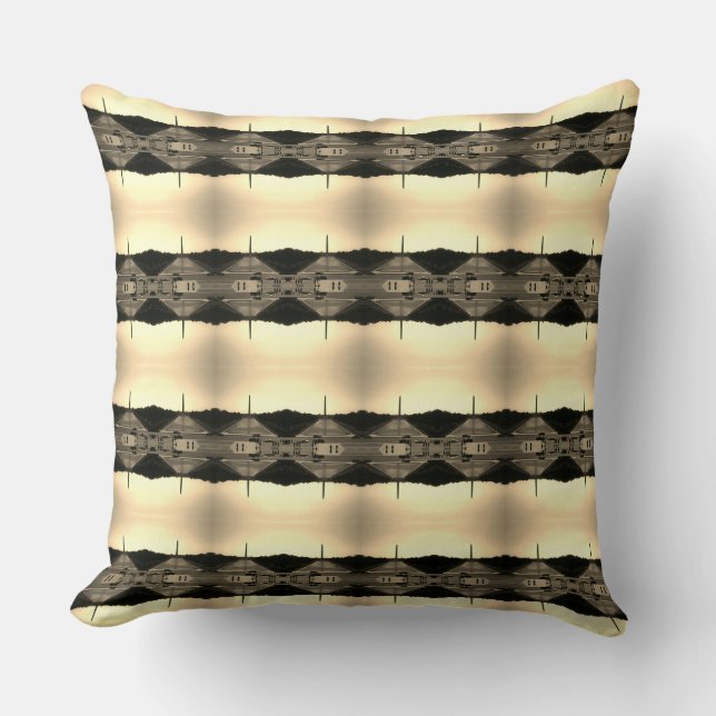 Vintage USA Washington Monument Throw Pillow (Front)