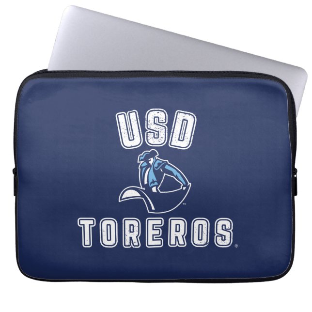Vintage USD Toreros Laptop Sleeve (Front)