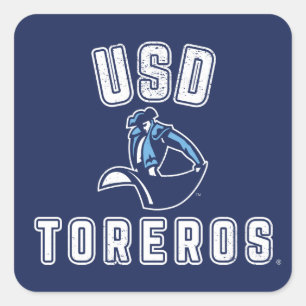 Vintage USD Toreros Square Sticker