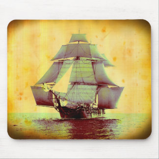 Vintage USS Monongahela Sailing Ship Mouse Pad