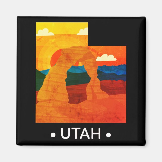 Vintage Utah State Magnet (Front)