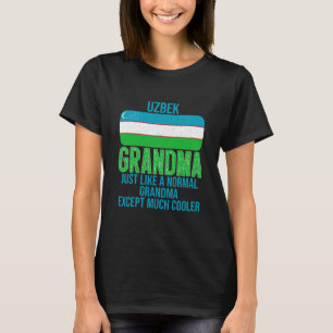 Vintage Uzbek Grandma Uzbekistan Flag for T-Shirt