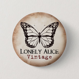 "Vintage" V Pinback Button