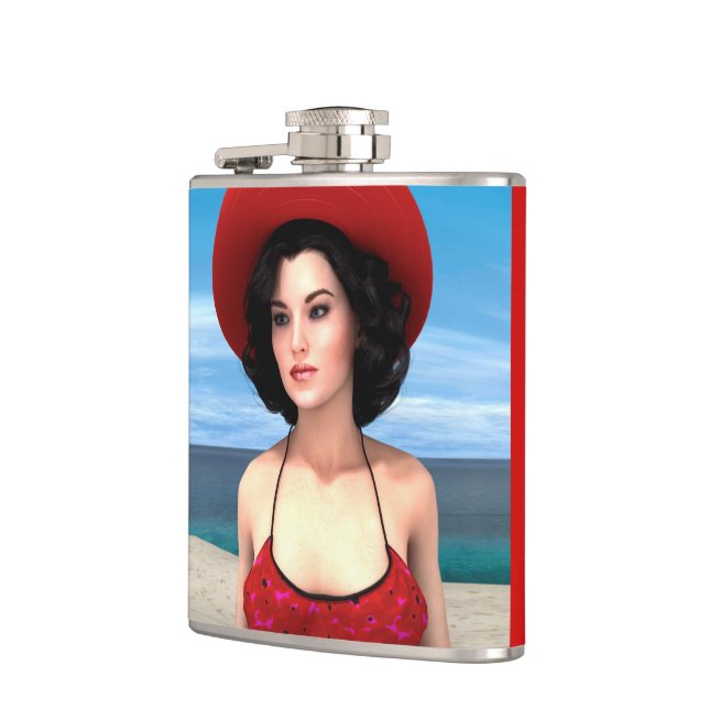 Vintage Vacation Flask (Left)