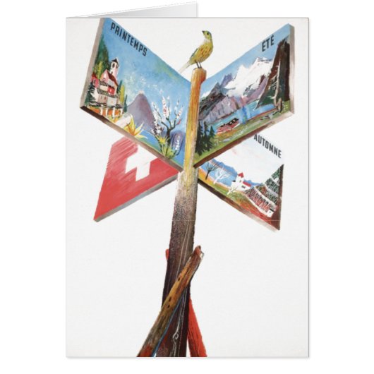 Vintage Vacation in Switzerland Cards (Front)