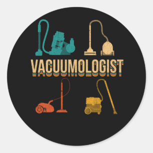 Vintage Vacuum Insulated Vacuum Bags for Clothes B Classic Round Sticker