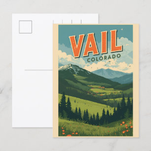 vintage Vail colorado outdoor summer souvenirs  Postcard
