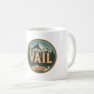 vintage Vail colorado outdoor winter snow ski Coffee Mug
