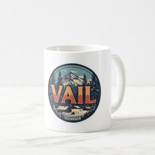 vintage Vail colorado outdoor winter snow ski Coffee Mug