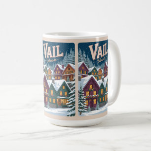 vintage Vail colorado outdoor winter snow ski Coffee Mug