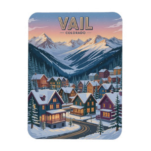 vintage Vail colorado outdoor winter snow ski Magnet