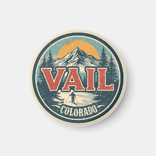 vintage Vail colorado outdoor winter snow ski Magnet