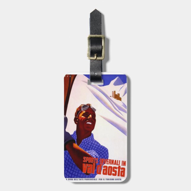 Vintage Val D'aosta Luggage Tag (Front Vertical)