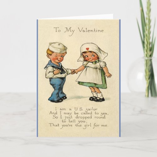 Vintage Valentine _ A Sailor to His Sweetheart Holiday Card
