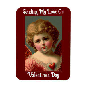 Vintage Valentine Angel Flexible Magnet