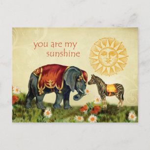 Vintage Valentine Animals in Love Holiday Postcard