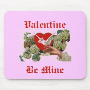Vintage Valentine Be Mine Mouse Pad