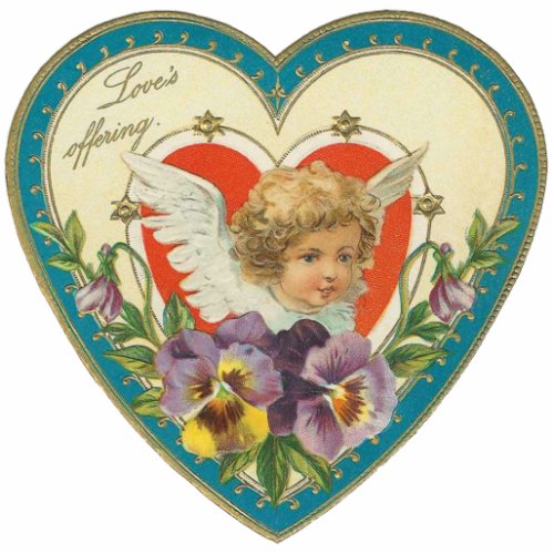 Vintage Valentine Broach Pin Cutout