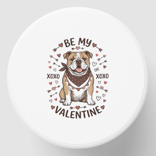 Vintage Valentine Bulldog XOXO Shirt Design_1 Mini Candle Favors