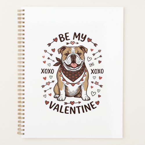 Vintage Valentine Bulldog XOXO Shirt Design_1 Planner