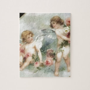Vintage Valentine Cherubs Jigsaw Puzzle