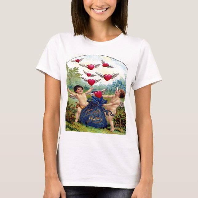 Vintage Valentine Cherubs T-Shirt (Front)