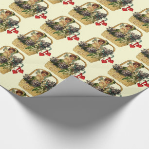 Vintage Valentine Cherubs Wrapping Paper