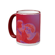 Vintage Valentine Couple in Red Coffee Mug