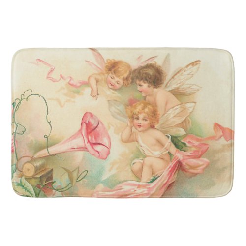 Vintage valentine cupid angel 1 bathroom mat