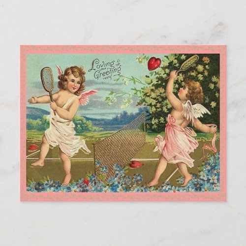 Vintage Valentine Cupid Postcard