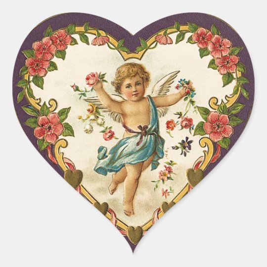 Vintage Valentine Cupid Stickers | Zazzle.com