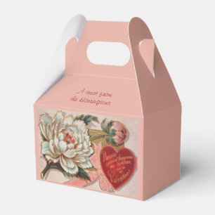 Vintage Valentine custom text favor boxes