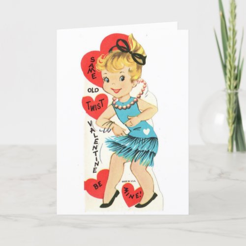 Vintage Valentine _ Doing the Twist for You Holiday Card