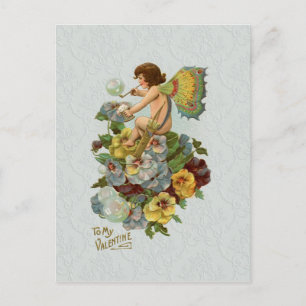 Vintage Valentine Fairy Holiday Postcard