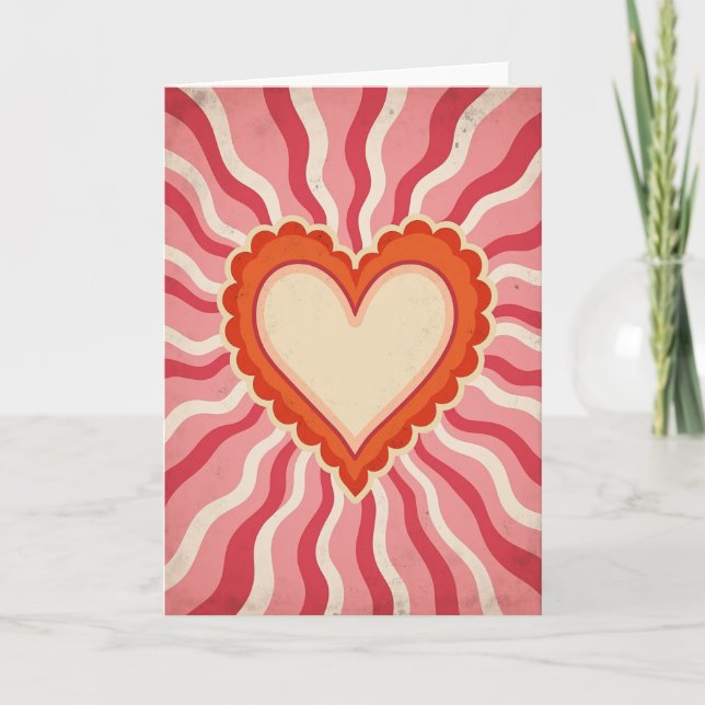 Vintage Valentine Heart Card (Front)