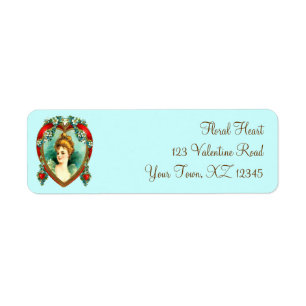 Vintage Valentine Heart Label